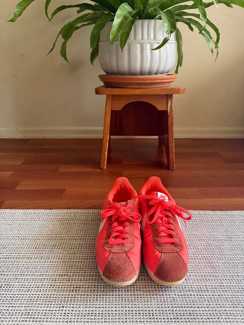 Nike Cortez Women’s Red/Orange and White Low-Top Sneakers